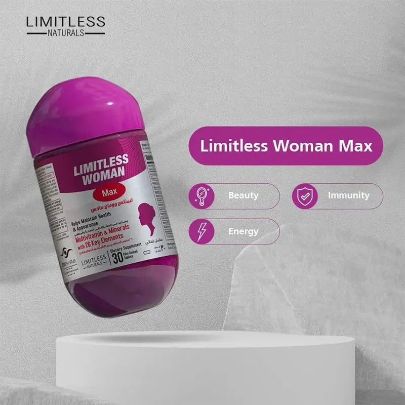 Eva Pharma Limitless Woman Max Multivitamins & Minerals Supplement Tablets, Pack of 30's Eva Pharma