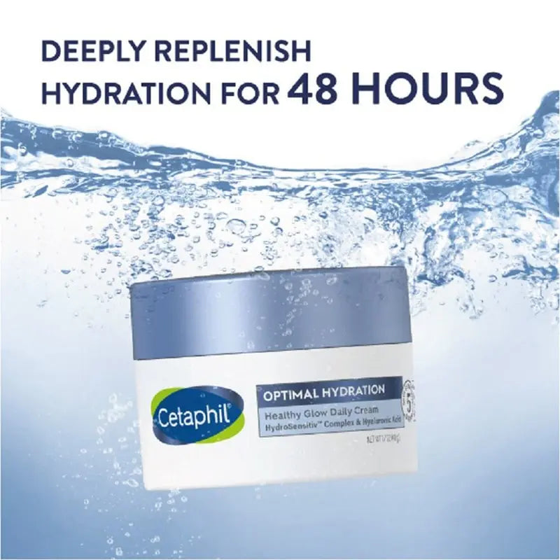Cetaphil Optimal Hydration Healthy Glow Daily Moisturizing Cream For Dry or Dehydrated Skin 48g Cetaphil
