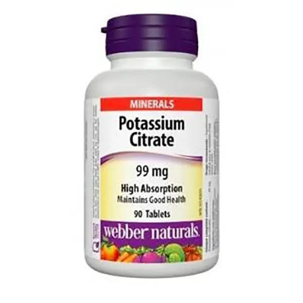 Webber Naturals Potassium Citrate 99Mg Tab 90S Webber Naturals