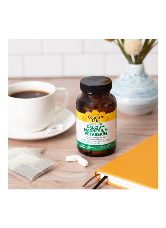Country Life Calcium-Magnesium-Potassium - 90 Tablets Country Life