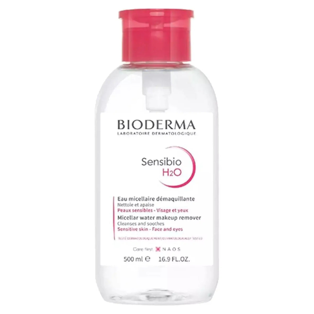 Bioderma Sensibio H2O Cleansing & Make up Removing Micellar Water with Pump 500ml Bioderma