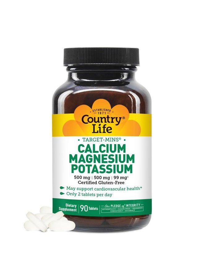 Country Life Calcium-Magnesium-Potassium - 90 Tablets Country Life