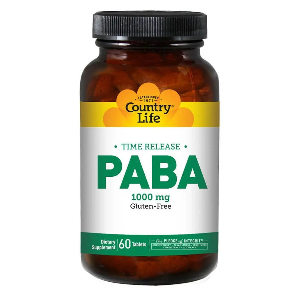 Country Life PABA 1000 mg Tablets, Pack of 60's Country Life