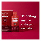 Zooki Super Strength Marine Collagen 11000mg Sour Cherry Flavor Liquid Sachets 18.5ml, Pack of 14's Zooki