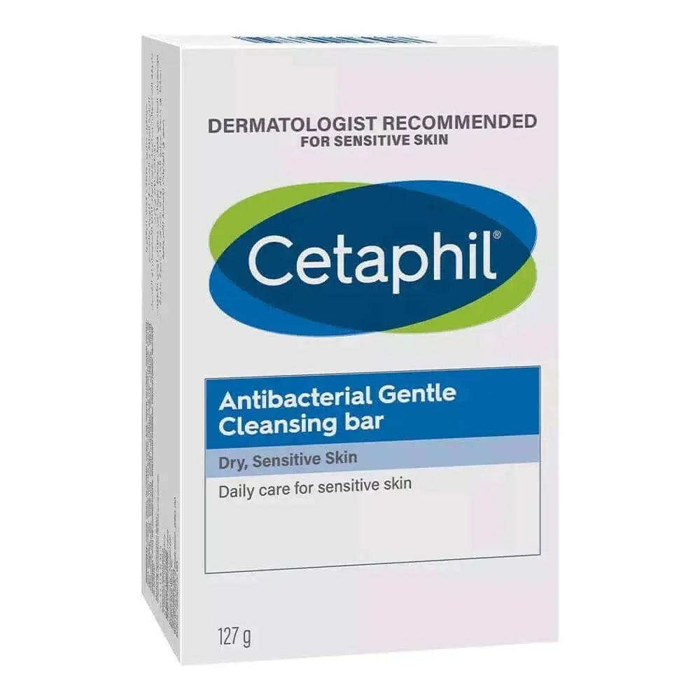 Cetaphil Antibacterial Gentle Cleansing Bar For Dry, Sensitive skin 127G - www.palcgcc.com