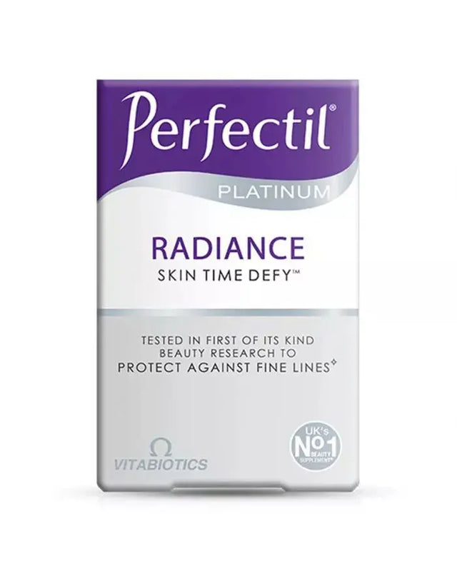 Vitabiotics Perfectil Platinum Radiance Beauty Supplement Tablets With Bio-Marine Collagen For Fine Lines Prevention, Pack of 60's vitabiotics
