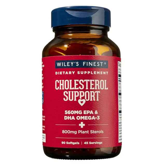 Wiley's Finest Cholesterol Support 560mg Omega 3 Fish Oil Softgels, Pack of 90's Wiley's Finest