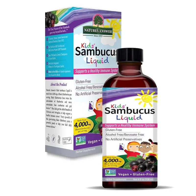 Nature's Answer Sambucus Kids Syrup For Immune Support 120ml Nature's Answer