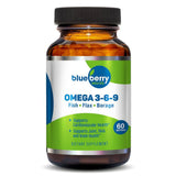 Blueberry omega 3-6-9 fish flax Borage - 60 Softgels Blueberry Naturals