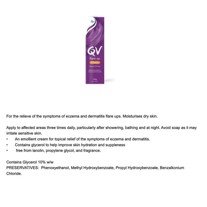 Ego QV Flare Up Cream For Eczema And Dermatitis Flare Up 100 g Ego QV