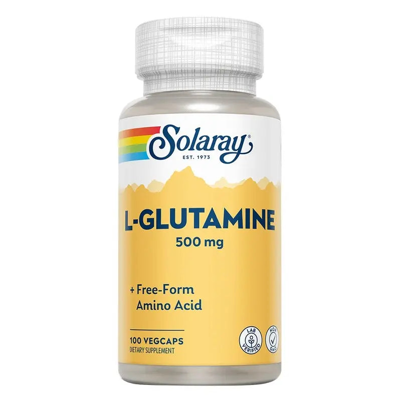 Solaray L- Glutamine 500mg Veg Capsules, Pack of 100's Solaray