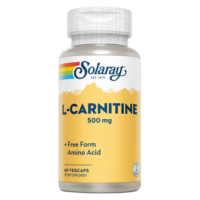 Solaray L- Carnitine 500mg Veg Capsules, Pack of 60's Solaray