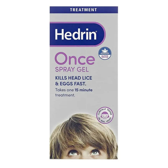 Hedrin Once Spray Gel For Head Lice Treatment 100 mL Hedrin