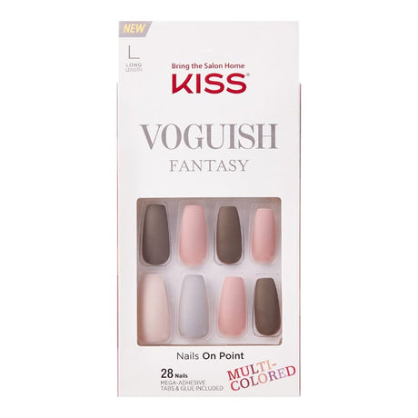 Kiss Voguish Fantasy Multi-Colored Long Nails 28's KVF02C KISS