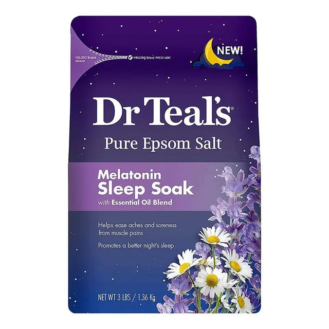 Dr Teal's Pure Epsom Salt Melatonin Sleep Soak 1.36 Kg Dr Teal's