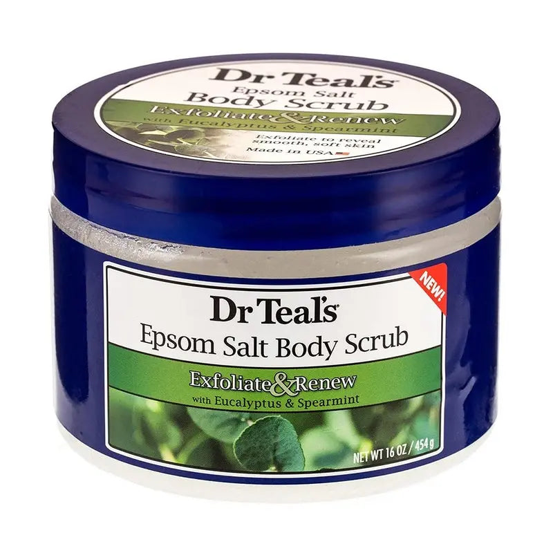 Dr Teal's Exfolaite & Renew Epsom Salt Body Scrub With Eucalyptus & Spearmint 454 g Dr Teal's