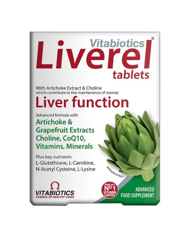 Vitabiotics Liverel Tablets With Vitamins, Minerals & Choline For Healthy Liver Function, Pack of 60's Vitabiotics