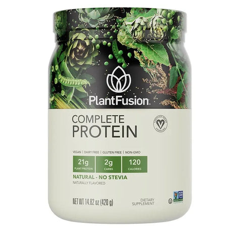 PlantFusion Complete Plant Protein Powder Natural - No Stevia 1Lbs PlantFusion