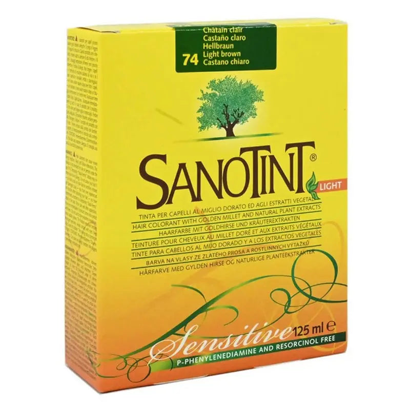 Sanotint Light Sensitive PPD Free Hair Color 74 Light Brown 125ml Sanotint