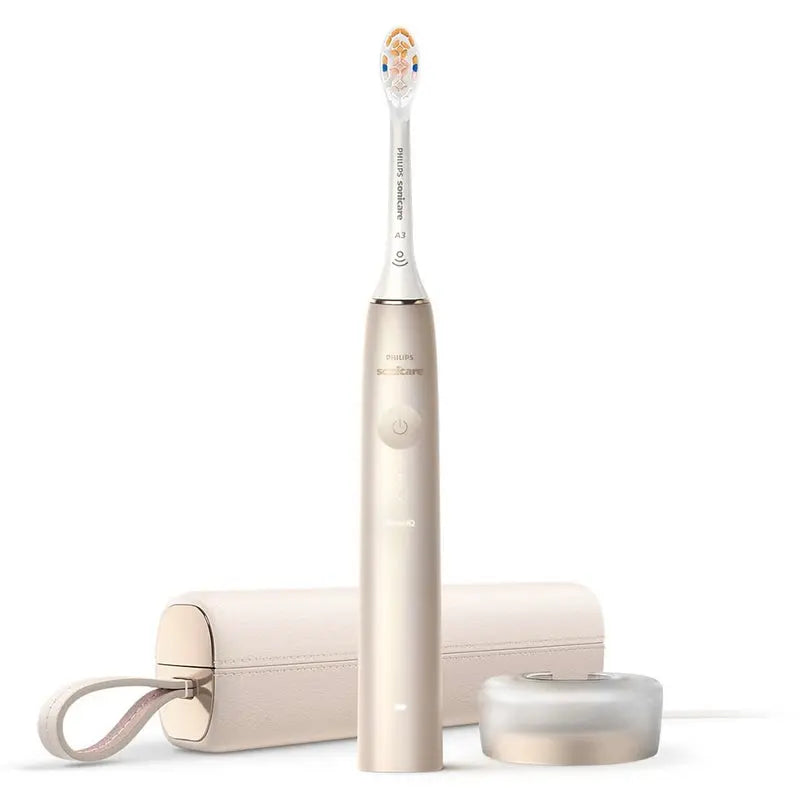 Philips Sonicare 9900 Prestige Rechargeable Electric Power Toothbrush With SenseIQ & AI-Powered Sonicare App, Colour Champagne - HX9992/21, Certified UAE 3 Pin Philips Sonicare