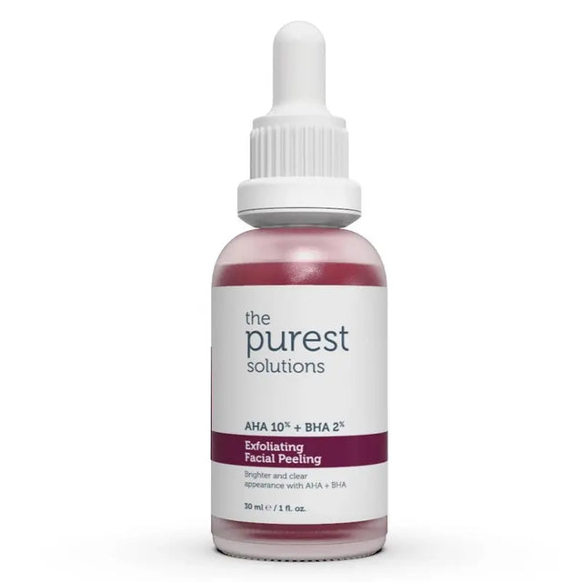 The Purest Solutions AHA 10% + BHA 2% Exfoliating Facial Peeling Solution 30ml The Purest Solutions