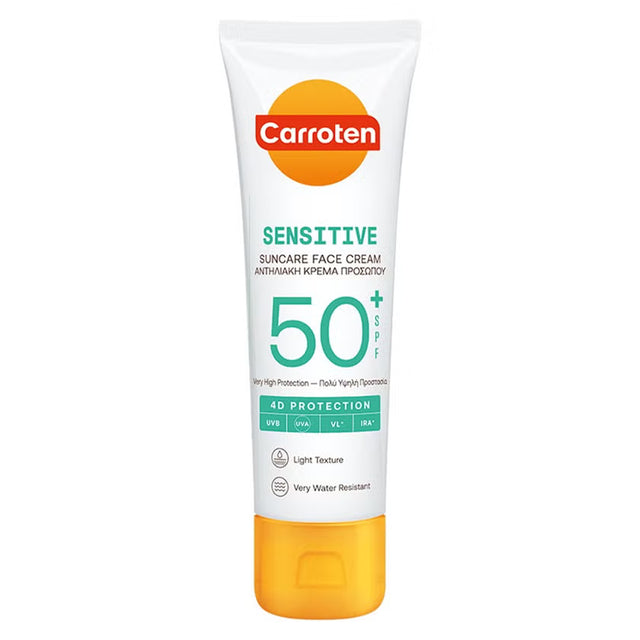 Carroten Sensitive Suncare SPF 50+ Hydrating Face Cream For Sensitive Skin 50ml Carroten