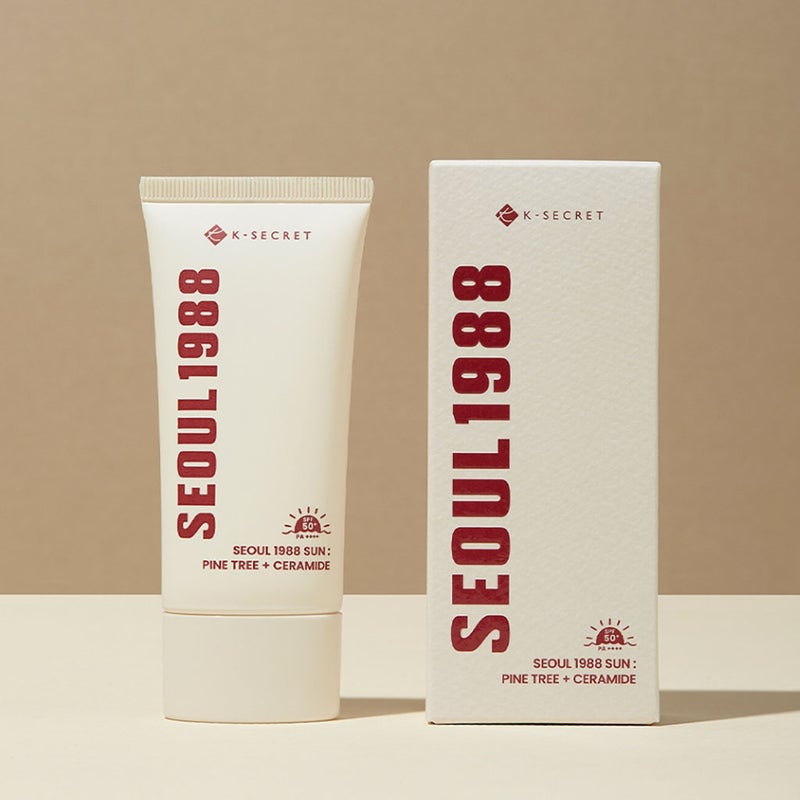 K-Secret Seoul 1988 With Pine Tree + Ceramide SPF50+ & PA++++ Sunscreen 50ml K-Secret