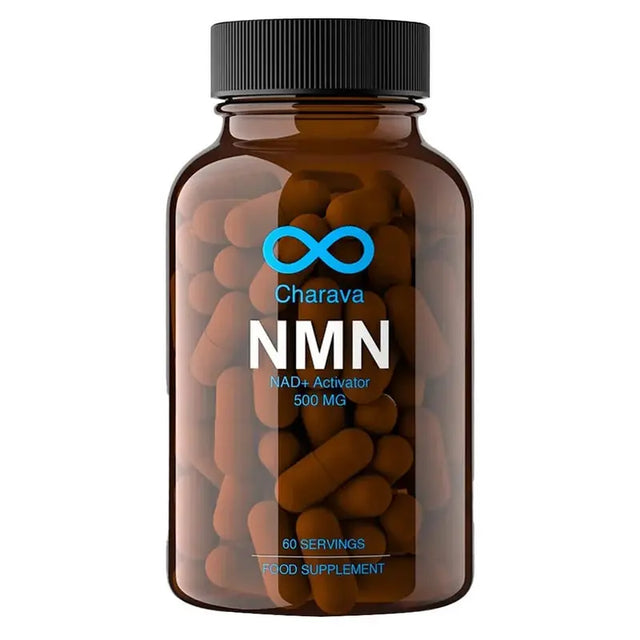Charava NMN Antiaging Supplement NAD+ Activator 500mg Capsules, Pack of 60's Charava