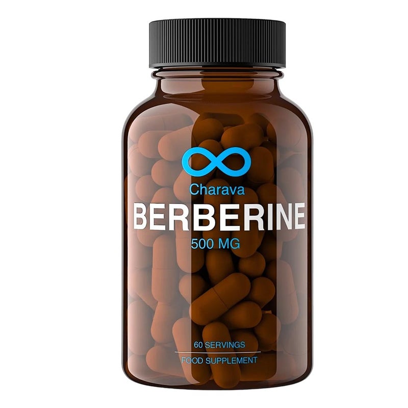 Charava Berberine 500mg Capsules For Diabetic Support & Heart Health, Pack of 60’s Charava