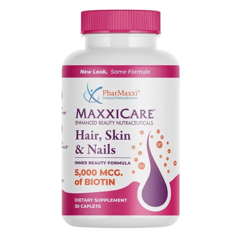 Pharmaxxi Maxxicare Biotin 5000mcg Caplets For Hair, Skin & Nails, Pack of 30’s PharMaxxi