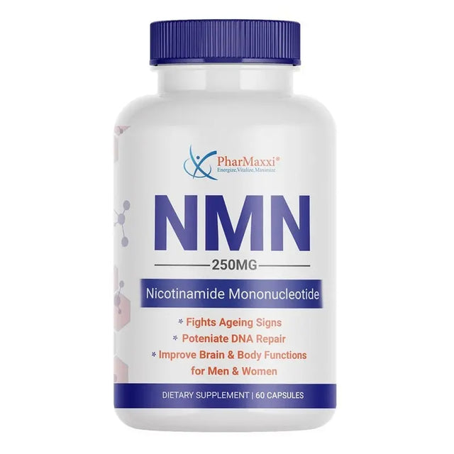 Pharmaxxi NMN 250mg Antiaging Supplement Capsules, Pack of 60’s PharMaxxi