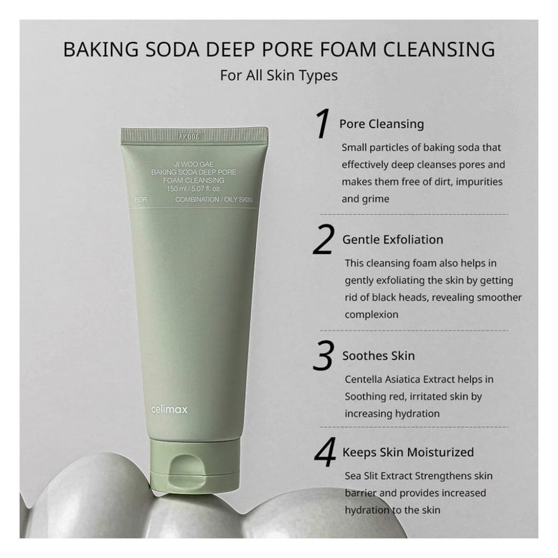 Celimax Ji Woo Gae Baking Soda Deep Pore Foam Cleanser 150ml Celimax