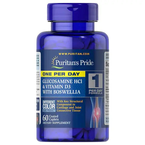 Puritan's Pride Glucosamine HCl & Vitamin D3 with Boswellia Caplets 60's Puritan's Pride