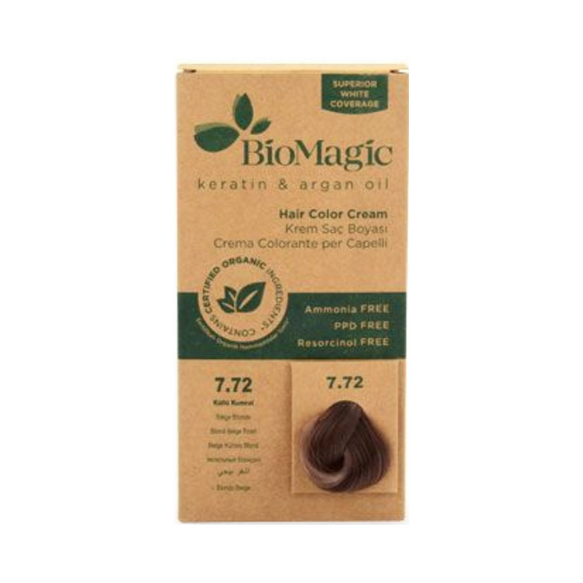 BioMagic Hair Color - 7.72 Beige Blonde BioMagic