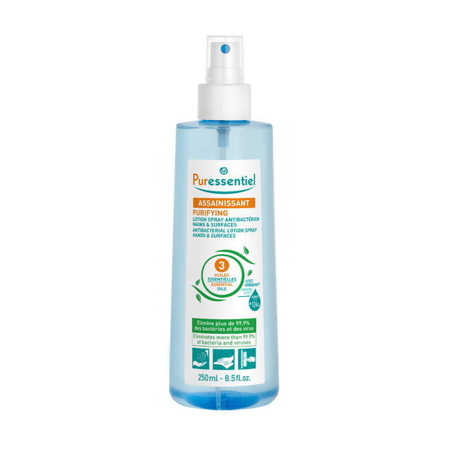 Puressentiel Purifying Antibacterial Lotion Spray Hands & Surfaces with 3 Essential Oils 250ml Puressentiel