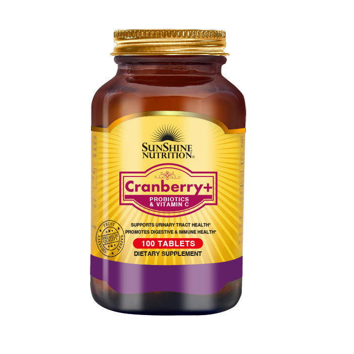 Sunshine Nutrition Cranberry+ Probiotics & Vitamin C 100 tabs Sunshine Nutrition
