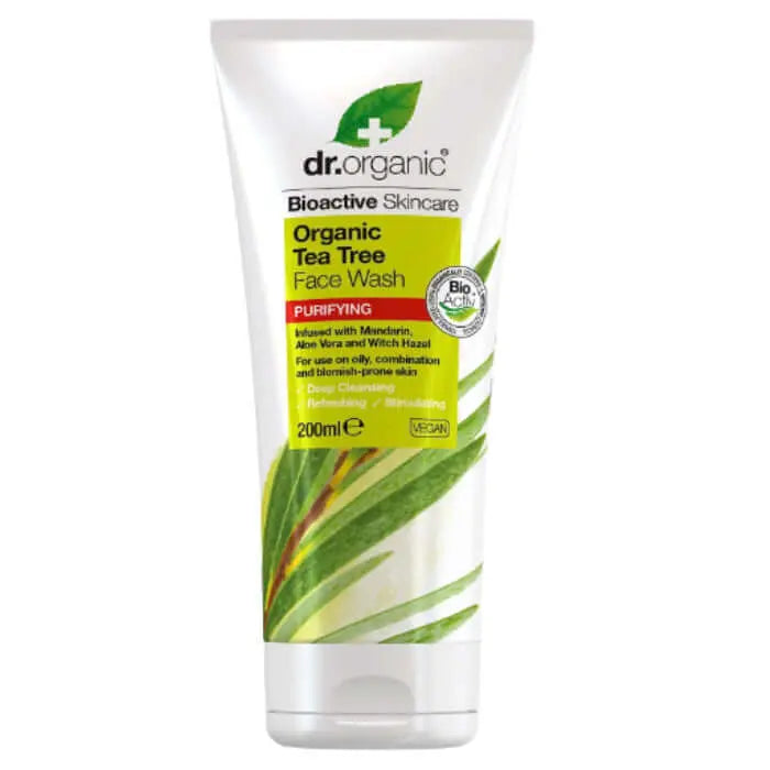 Dr.Organic Tea Tree Face Wash - 200ml - www.palcgcc.com