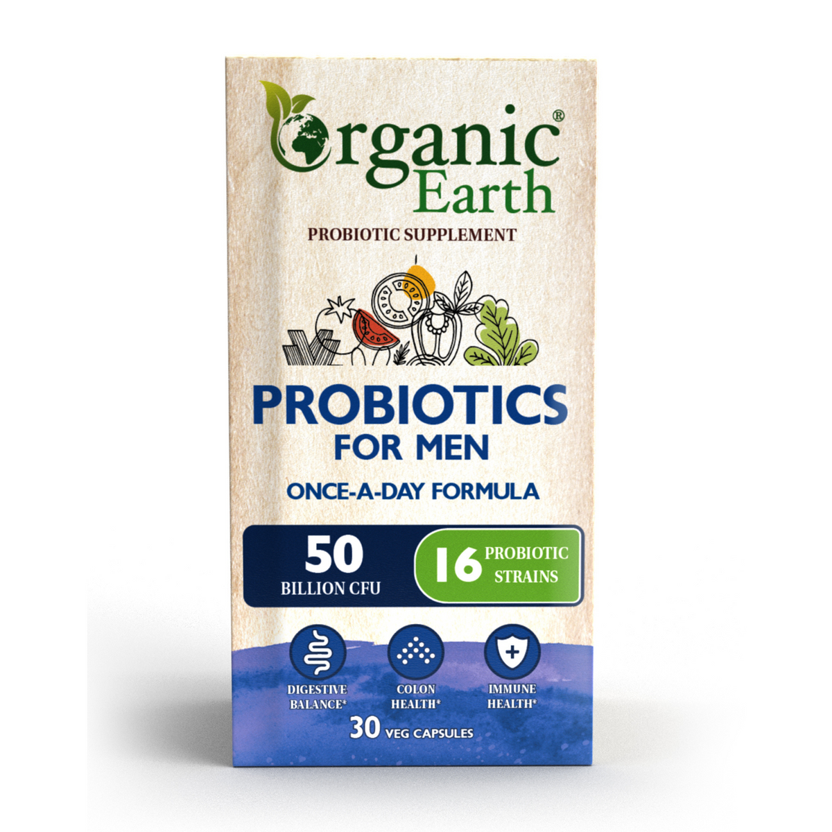 Organic Earth Probiotics For Men Cap 30s Organic Earth