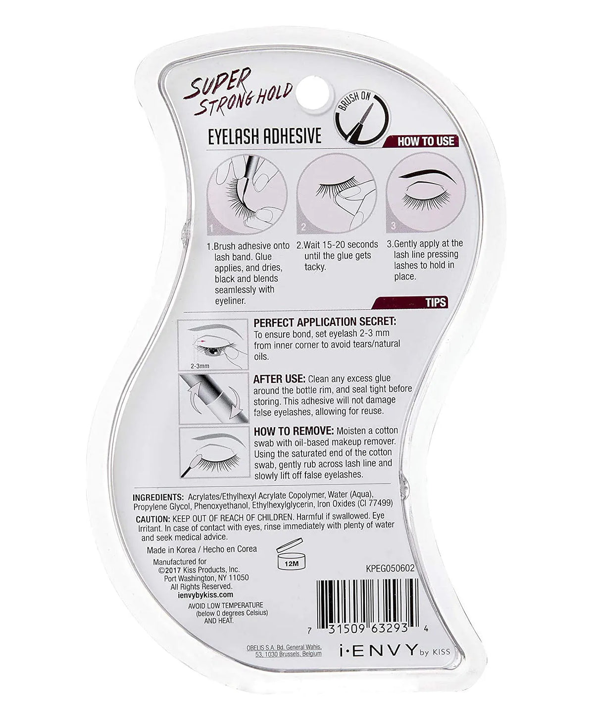 Kiss I, Envy Eyelash Adhesive Super Strong Hold www.palcgcc.com