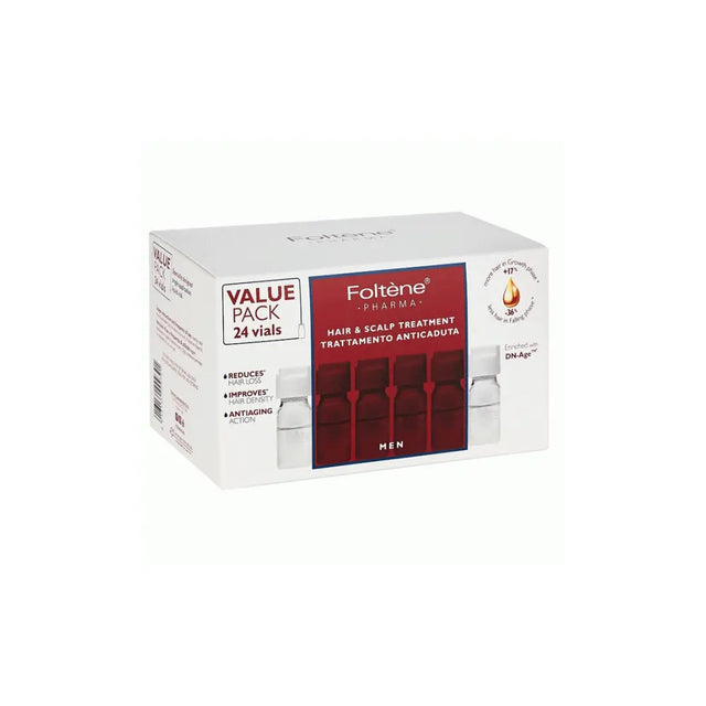 FOLTENE Men Hair and Scalp Treatment Value Pack-24 VIALS FOLTENE