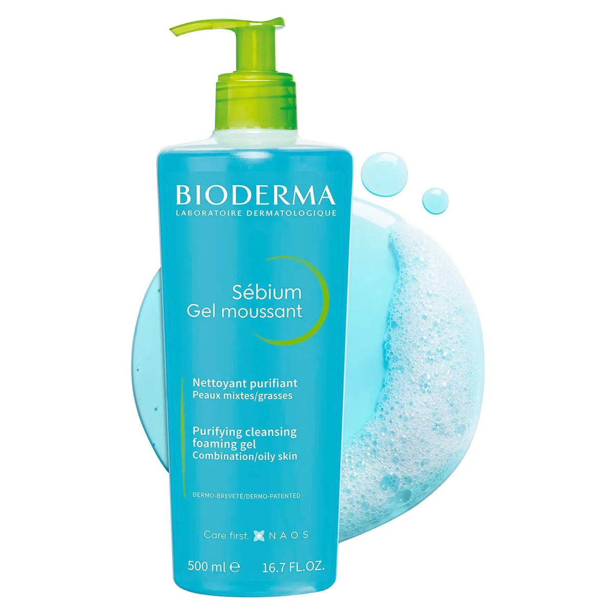 Bioderma Sebium Gel Moussant Purifying Cleansing Foaming Gel 500ml Bioderma