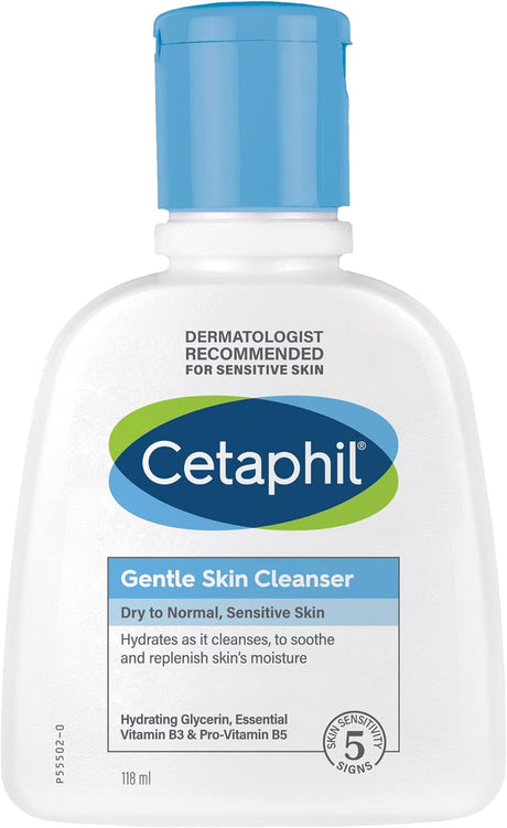 Cetaphil Gentle Skin Cleanser, Face & Body Wash For Dry to Normal and Sensitive Skin - 118ml Cetaphil