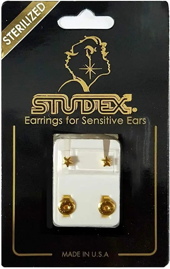 Studex 3MM Star 24K Pure Gold Plated Ear Studs | Hypoallergenic | Ideal for every day wear - www.palcgcc.com