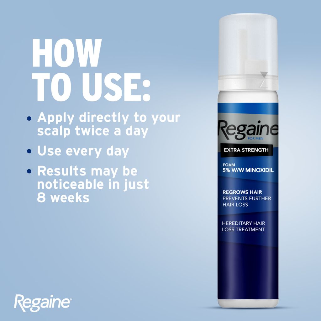 Regaine For Men 5% Hair Regrowth Foam 73ml - 3 Pack (3 Month Supply) www.palcgcc.com