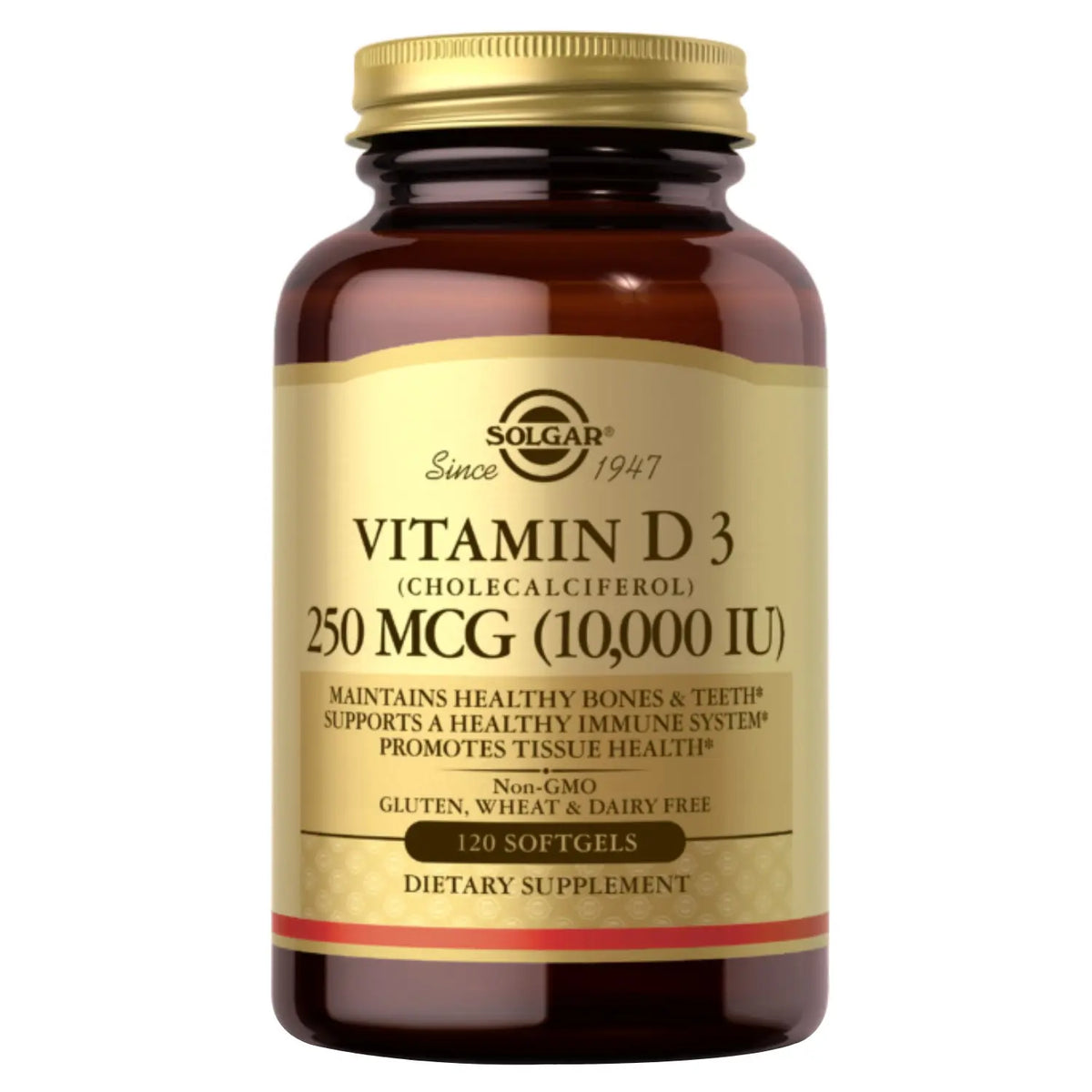 Solgar Vitamin D3 Cholecalciferol 10000IU Softgels 120's - www.palcgcc.com