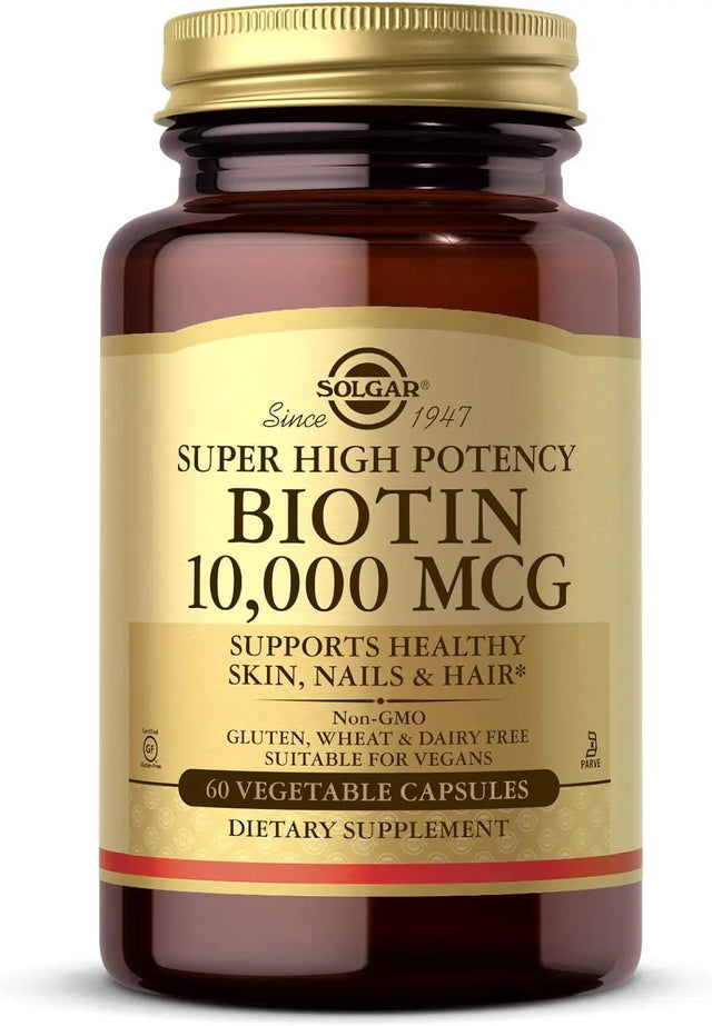 Solgar Biotin 10,000 Mcg, 60 Vegetable Capsules Solgar