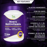 NBL Natural High Potency Multivitamin for Active Men Muscle Health Support Immune Support Energy and Metabolism Support 150 Tablets NBL