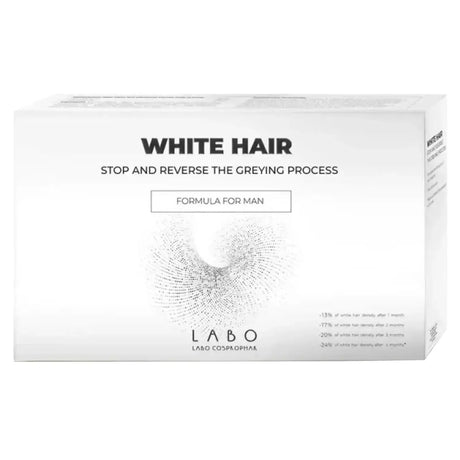 LABO WHITE HAIR Treatment Man Treatment for the Development of White Hair 20vials x 3.5ml ( add 2 +1 Free ) Labo