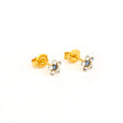 Sensitive Sterilized Daisy Cubic Zirconia  Fashion Studs - April Crystal/September Sapphire - Stainless Steel STUDEX