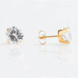 Sensitive Gold Plated Tiff. 8mm Cubic Zirconia Studex